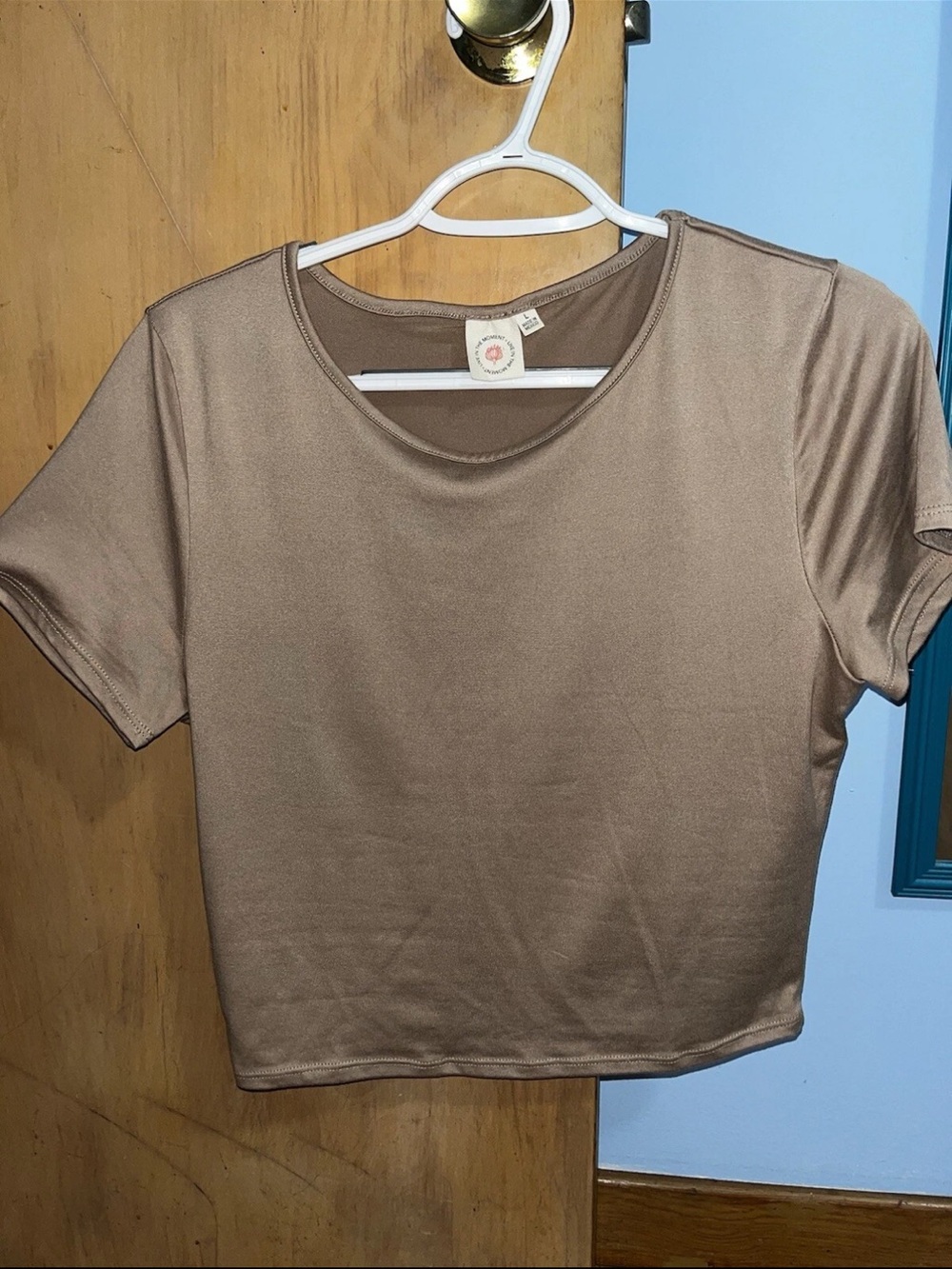 Cropped Tee - Brown